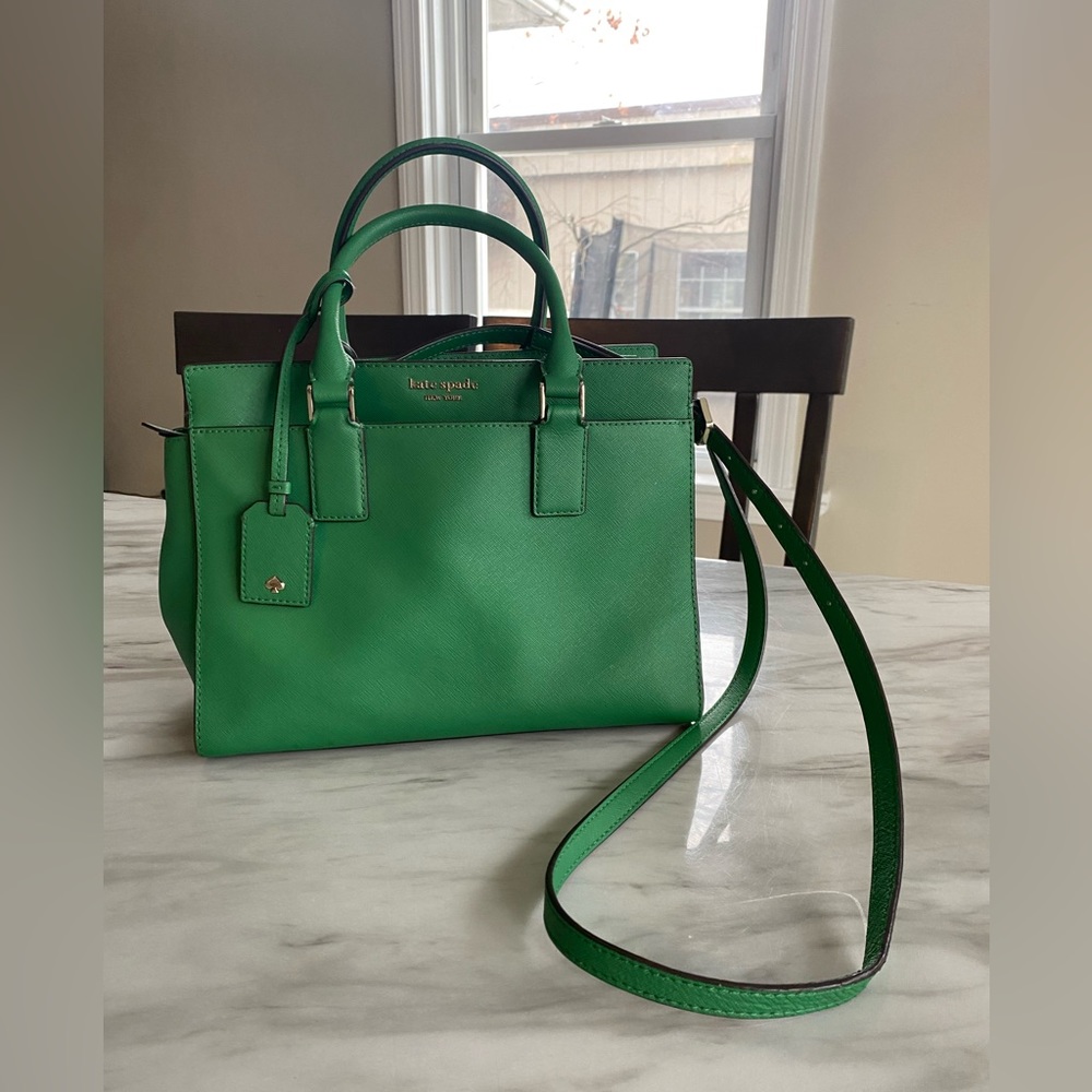 Authentic KS Green Leather Crossbody
